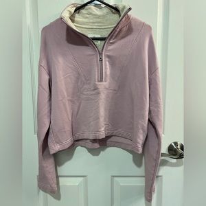 Light pink ultra soft quarter zip top
